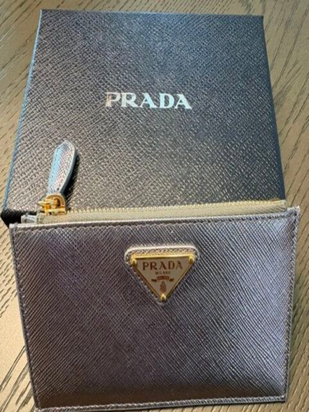 Prada card holder in Saffiano leather